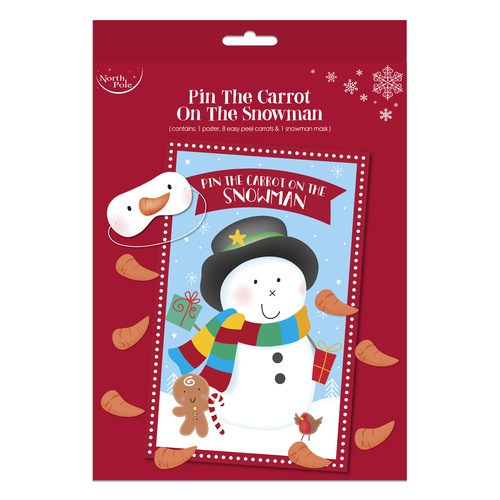 Stick The Carrot On The Snowman Christmas Party Game Product Image