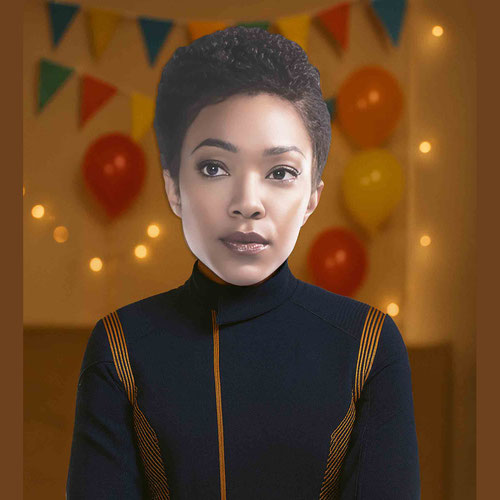 Admiral Michael Burnham Star Trek Sonequa Martin-Green Cardboard Face Mask Product Gallery Image