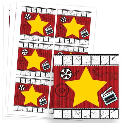 Hollywood Design 80mm Square Sticker sheet of 6 Product Image