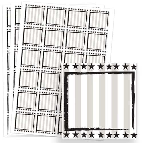 Wild West Design 40mm Square Sticker sheet of 24 Product Image