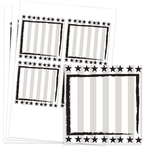 Wild West Design 95mm Square Sticker sheet of 4 Product Image