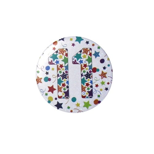 Age 11 Multi Colour Small Badge 6cm Product Image