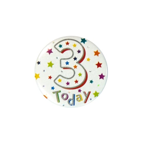 Age 3 Stars Small Badge 6cm Product Image