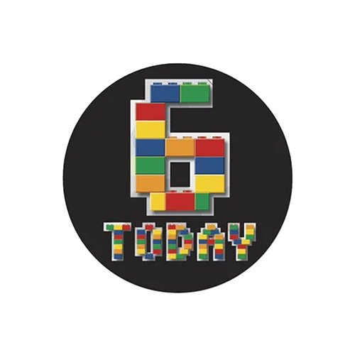 Age 6 Building Blocks Small Badge 5.5cm  Product Image