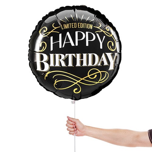 Aged to Perfection Happy Birthday Round Foil Helium Balloon 43cm / 17 in Product Gallery Image