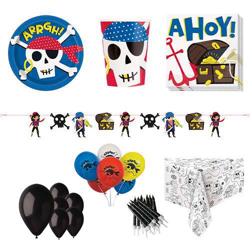 Ahoy Pirate 16 Person Deluxe Party Pack