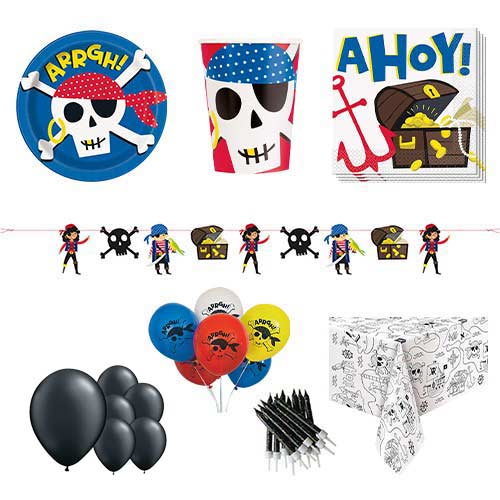 Ahoy Pirate 16 Person Deluxe Party Pack Product Image