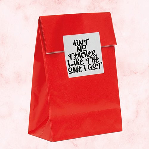 Ain't No Teacher Like the One I Got Square Stickers 65mm - Sheet of 12 Product Gallery Image