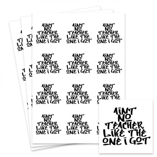 Ain't No Teacher Like the One I Got Square Stickers 65mm - Sheet of 12 Product Gallery Image