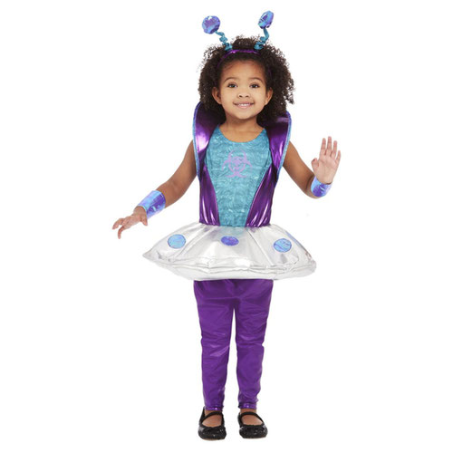 Alien Purple Girls Fancy Dress Costume Toddler Age 3-4 Product Gallery Image