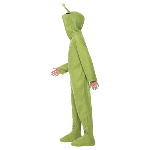 Alien Green One Suit Fancy Dress Costume Kids Unisex Medium - Age 7-9 Product Gallery Image