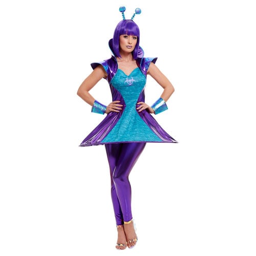Alien Lady Fancy Dress Costume Ladies Small - UK 8-10 Product Gallery Image