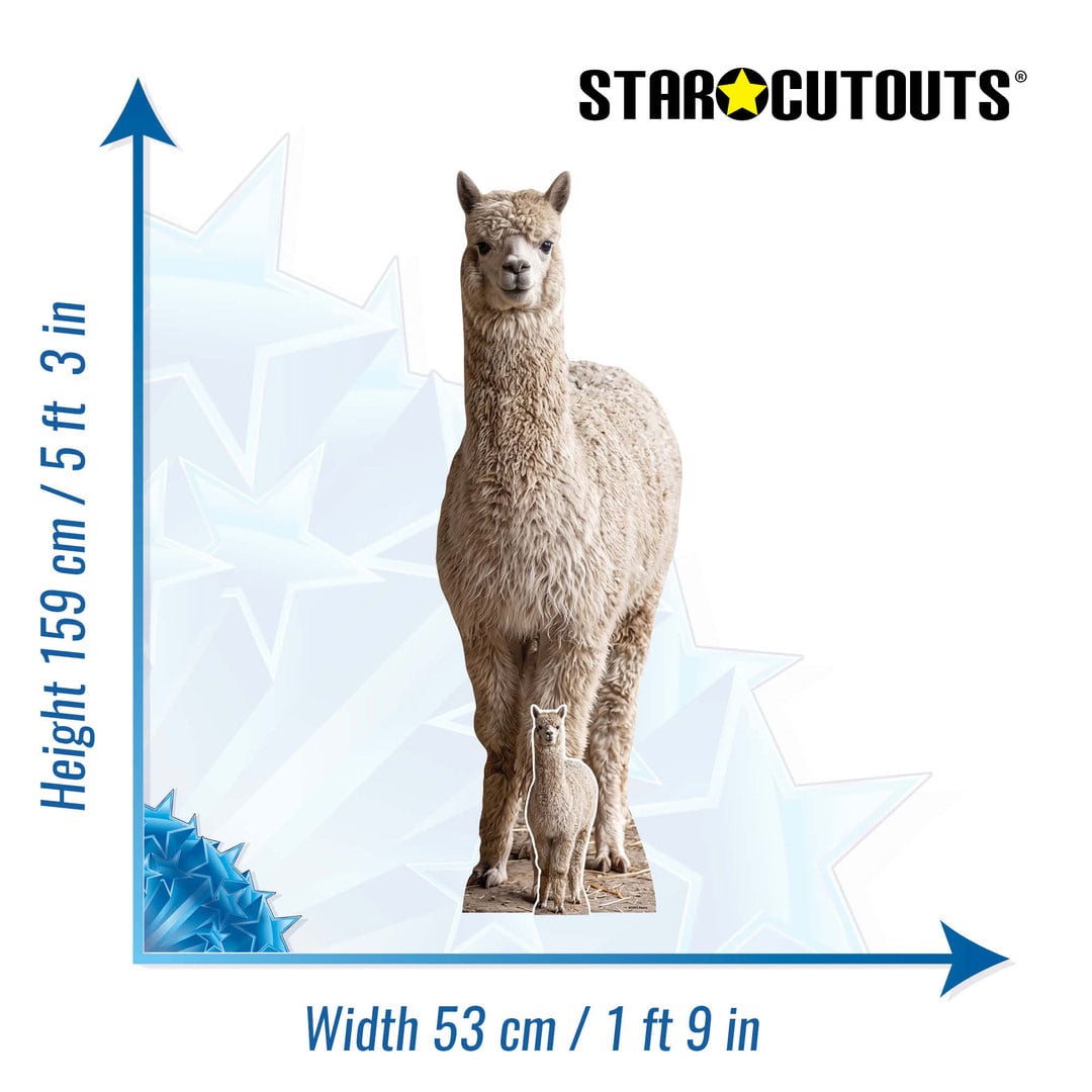 Alpaca Lifesize Cardboard Cutout 159cm View 3