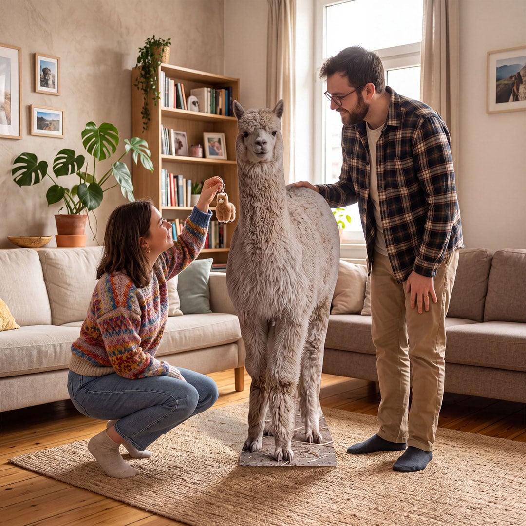 Alpaca Lifesize Cardboard Cutout 159cm View 4