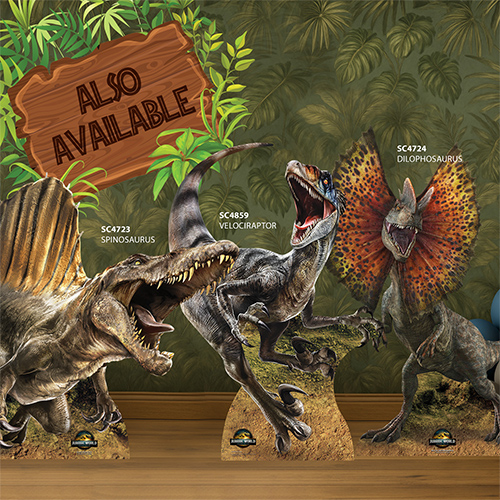 Velociraptor Dinosaur Jurassic World Rebirth Lifesize Cardboard Cutout 144cm Product Gallery Image