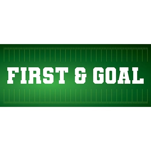 First And Goal American Football PVC Party Sign Decoration Product Image