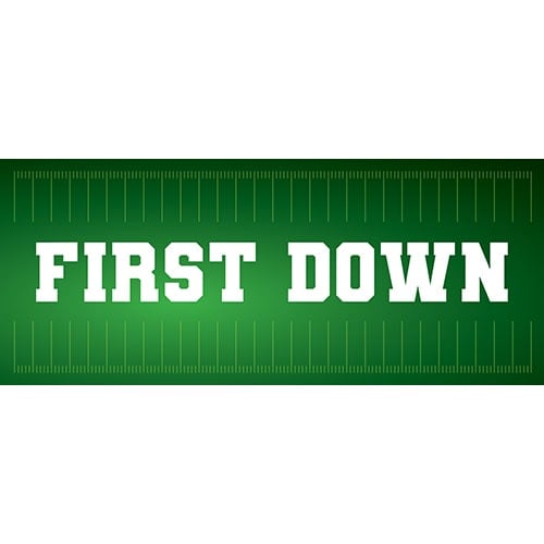 First Down American Football PVC Party Sign Decoration Product Image