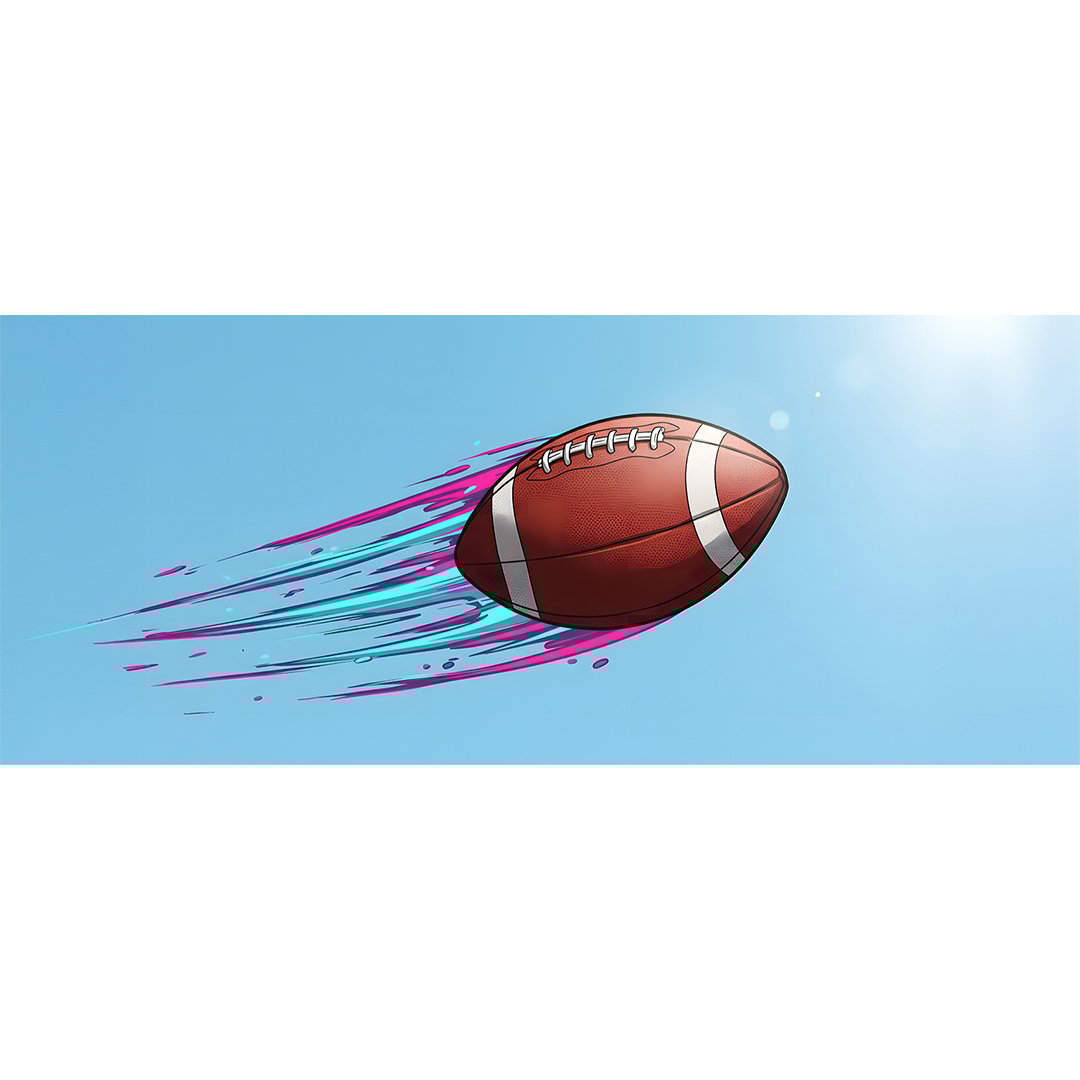 American Football Light Blue Sky Design PVC Party Sign Decoration