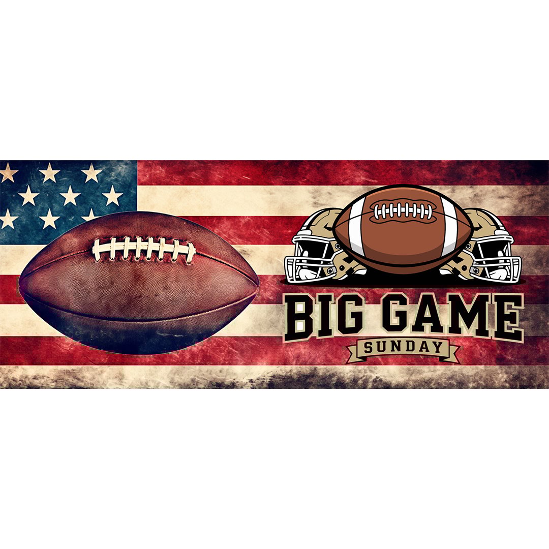 American Football USA Flag Design PVC Party Sign Decoration