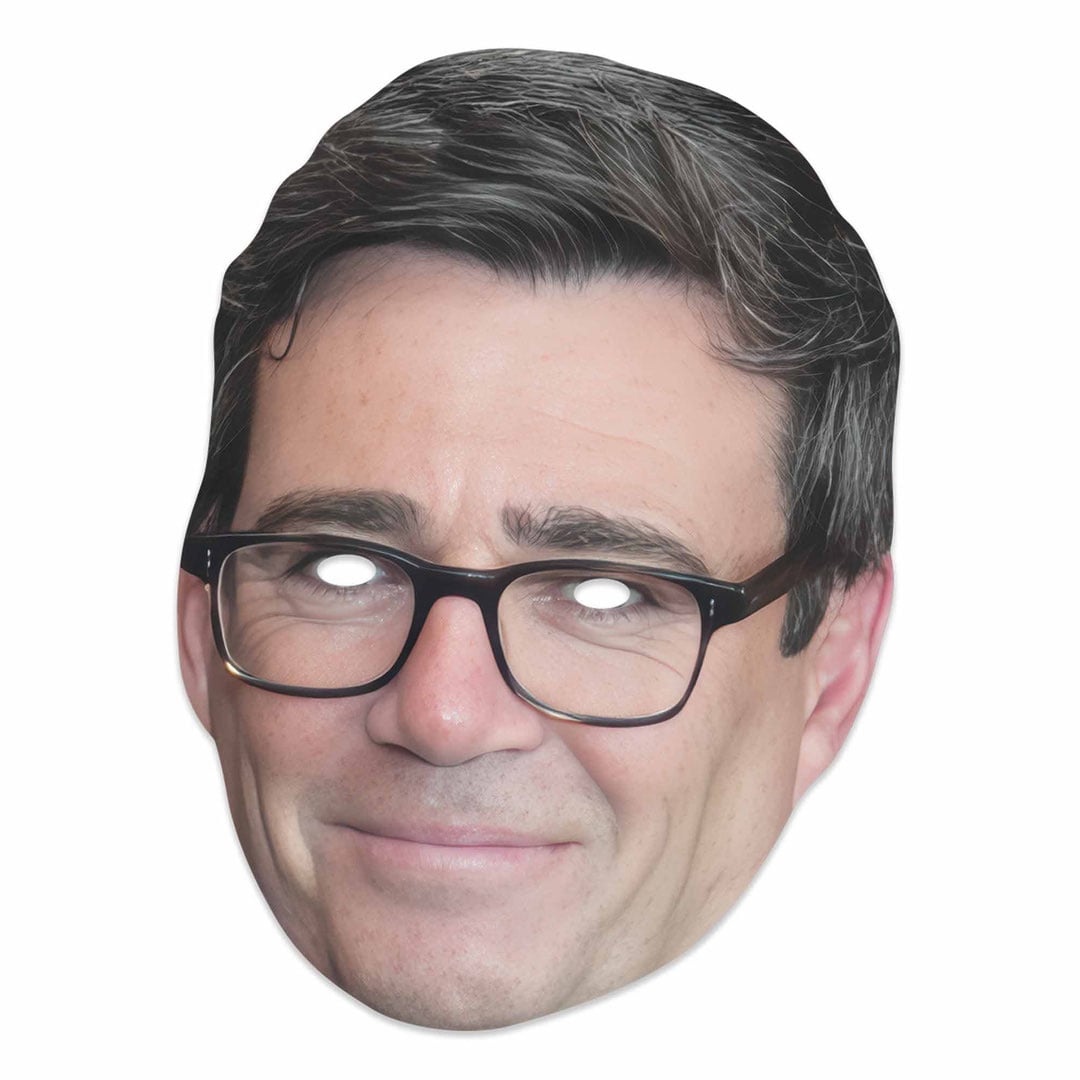 Andy Burnham Cardboard Face Mask