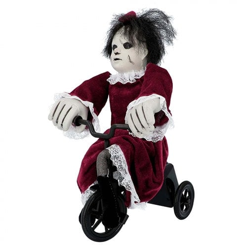 Angry Mathilde On Bicycle Halloween Animated Prop Decoration 35cm Product Gallery Image