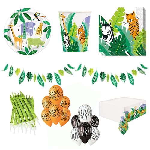 Animal Safari 16 Person Deluxe Party Pack