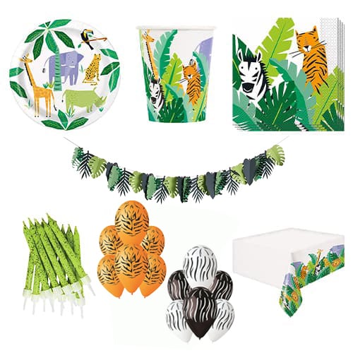 Animal Safari 16 Person Deluxe Party Pack