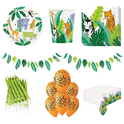 Animal Safari 8 Person Deluxe Party Pack