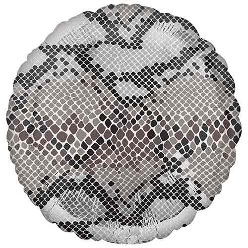 Animalz Snake Skin Print Round Foil Helium Balloon 43cm / 17 in Product Image