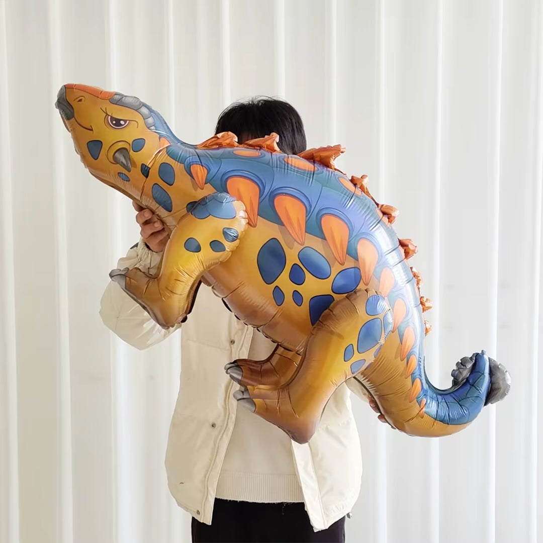 Ankylosaurus Dinosaur Giant 3D Standing Shaped Air Fill Foil Balloon 1m / 3.3 ft View 2