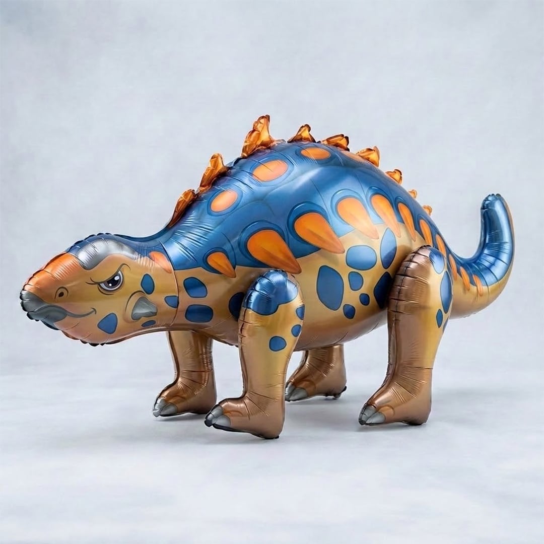 Ankylosaurus Dinosaur Giant 3D Standing Shaped Air Fill Foil Balloon 1m / 3.3 ft