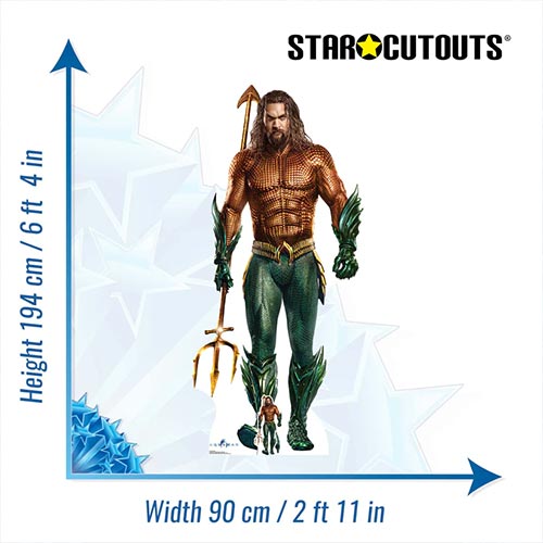 Aquaman DC Comics Jason Momoa Lifesize Cardboard Cutout 194cm Product Gallery Image
