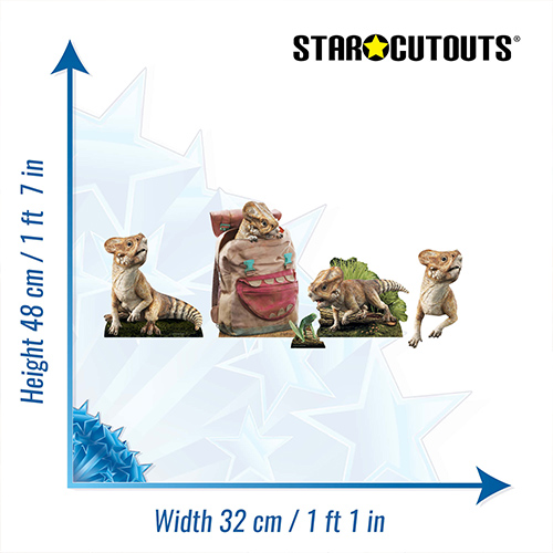 Aquilops Dinosaur Jurassic World Rebirth Star Mini Cardboard Cutout 48cm Product Gallery Image