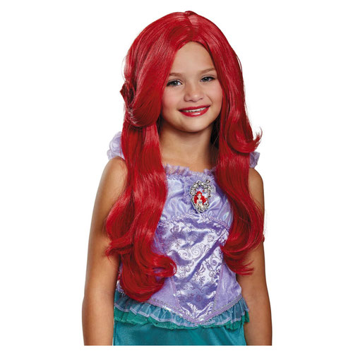 Ariel The Little Mermaid Disney Princess Girls Deluxe Long Red Hair Wig Product Image