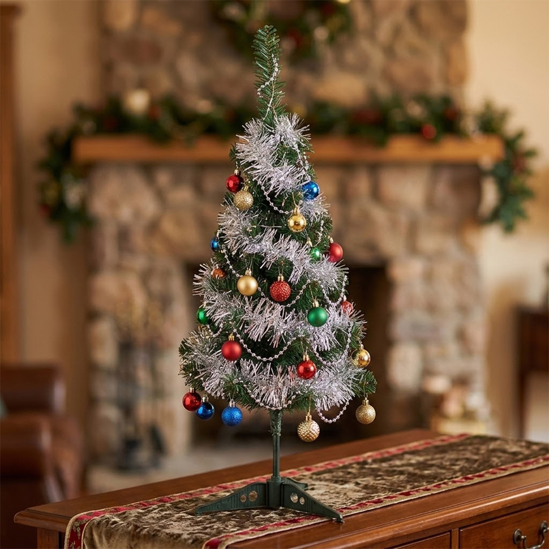 Artificial Christmas Tree with Plastic Base 60cm View 2