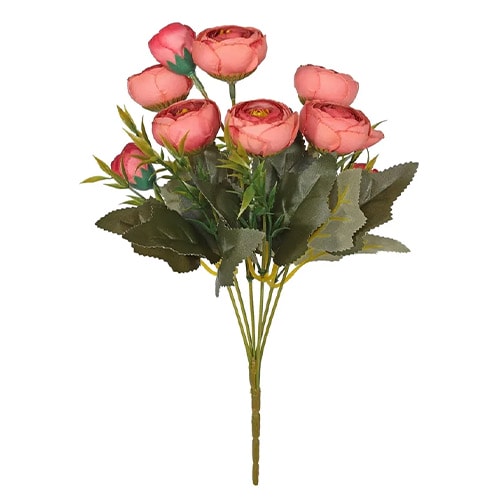 Dusky Pink Ranunculus Bush Artificial Flower Decoration 31cm Product Gallery Image