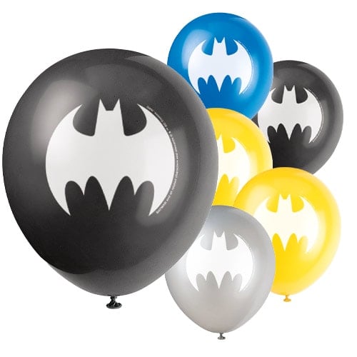 Assorted Batman DC Comics Biodegradable Latex Balloons 30cm / 12 in - Pack of 8 Product Gallery Image