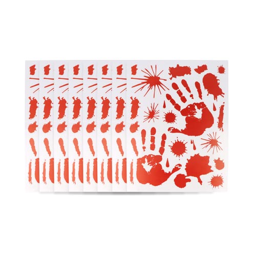 Assorted Bloody Hands Halloween Window Stickers Product Gallery Image