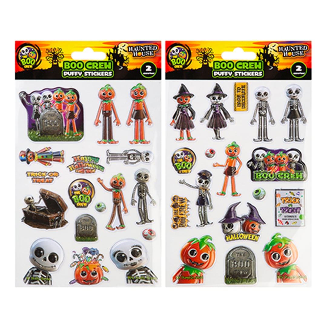 Assorted Boo Crew Halloween Puffy Sticker Sheets