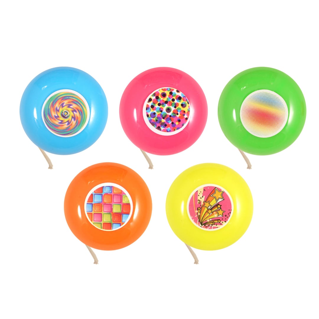 Assorted Bright Colour Patterned Yo-Yo Toy