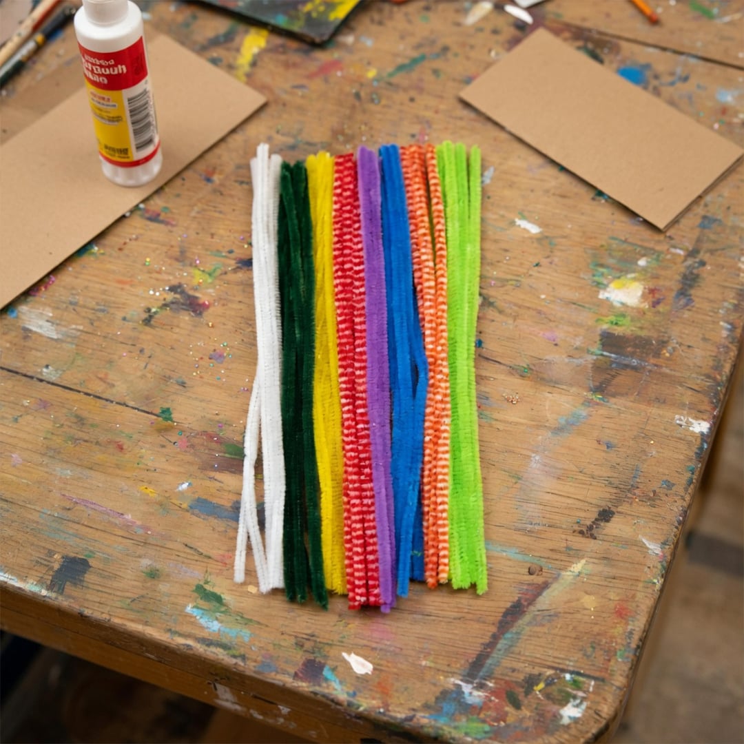 Assorted Chenille Pipe Cleaner Stems 30cm - Pack of 30