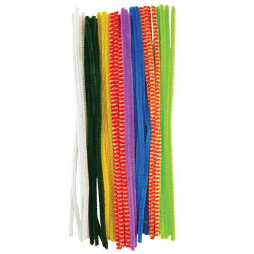 Assorted Chenille Pipe Cleaner Stems 30cm - Pack of 30 Product Gallery Image