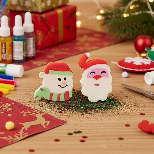 Assorted Christmas Character Novelty Eraser 4cm