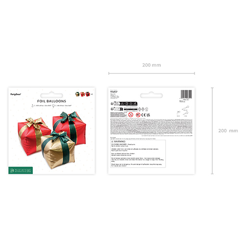 Assorted Christmas Gift Boxes Helium Foil Balloons 63cm / 25 in - Pack of 3 Product Gallery Image