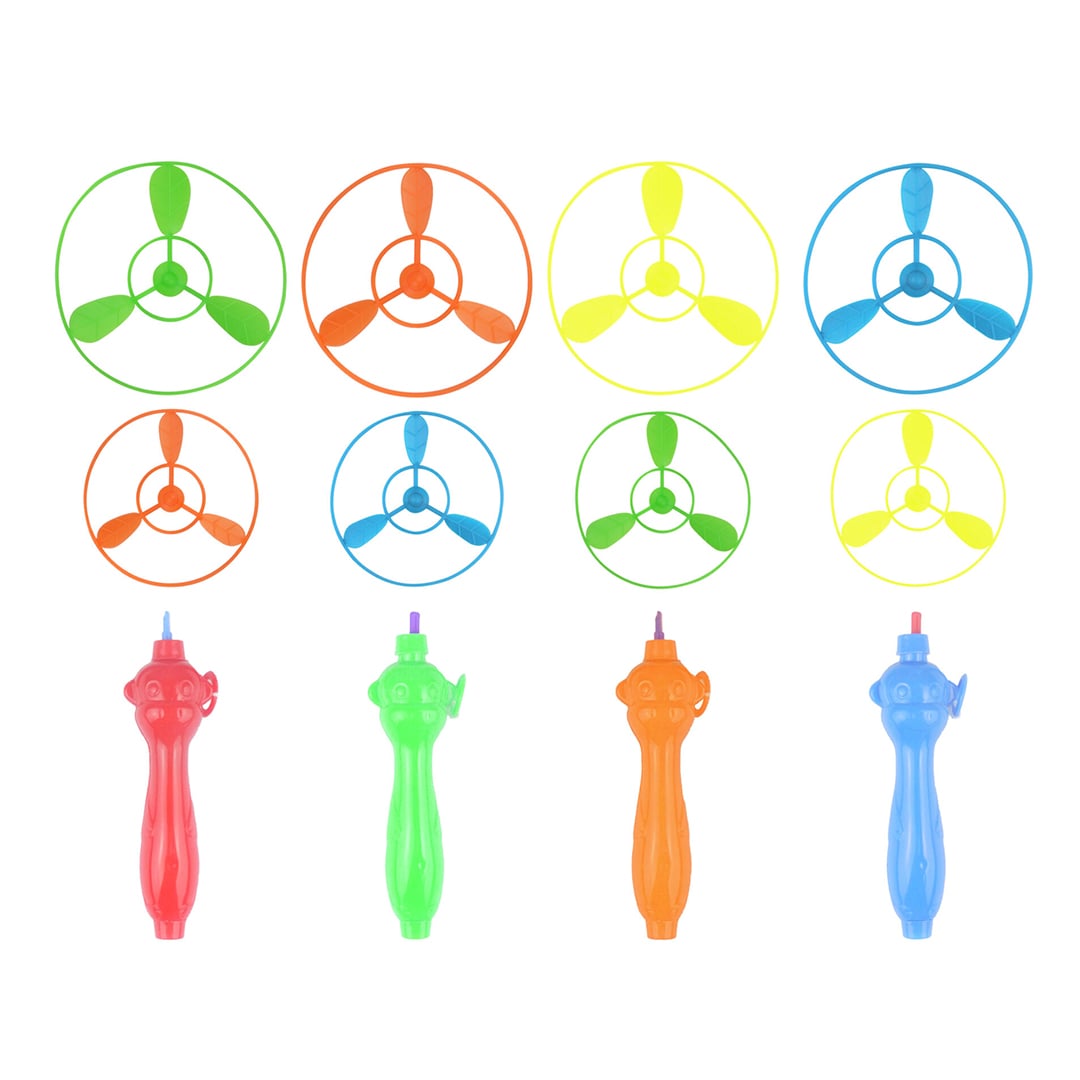 Assorted Colour Flying Saucer Launcher with 2 Discs