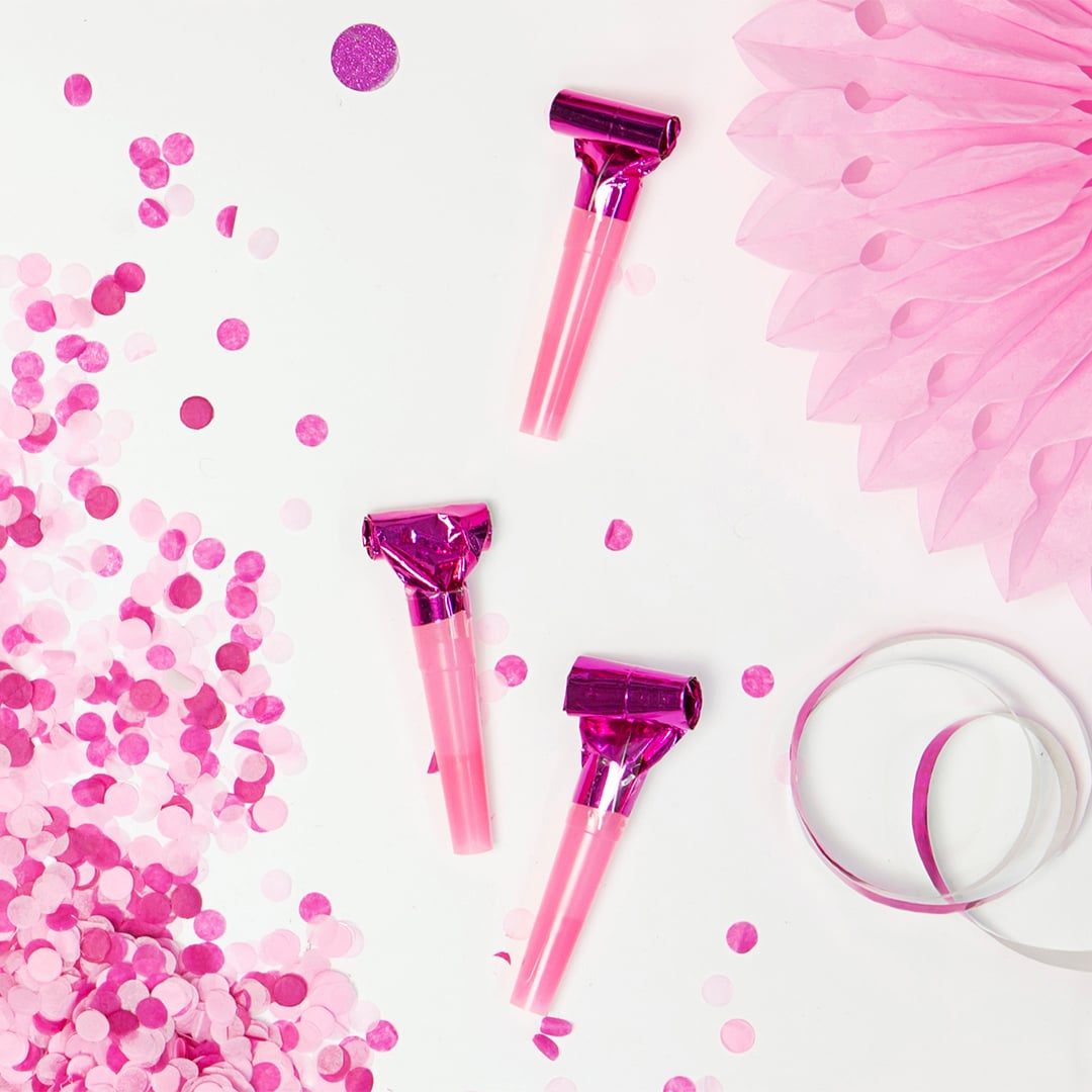Assorted Colour Whistle Party Blowouts - Pack of 6 Product Gallery Image