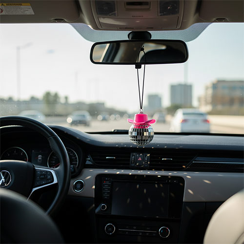 Assorted Cowboy Hat Disco Ball Hanging Decoration Product Gallery Image