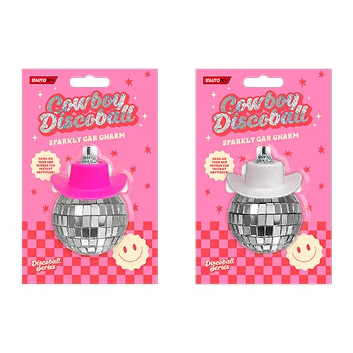 Assorted Cowboy Hat Disco Ball Hanging Decoration Product Gallery Image