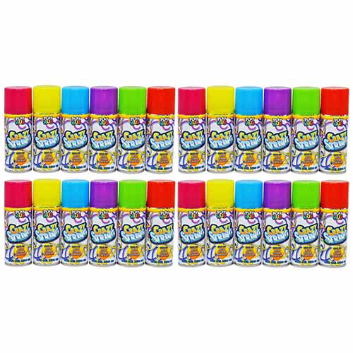Assorted Crazy Silly String Spray Can 51ml - Pack of 24 Product Image