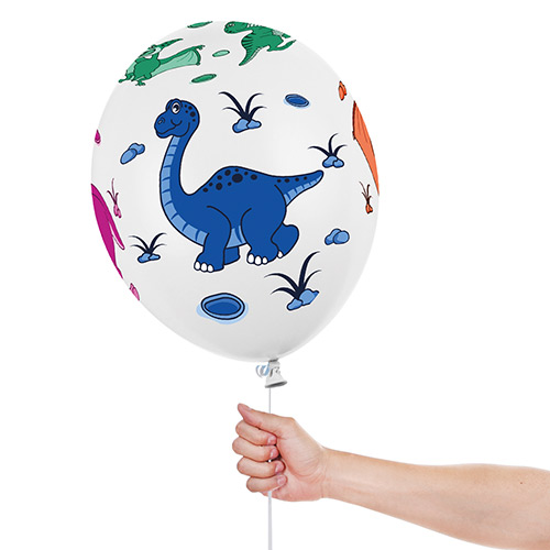 Assorted Dinosaur Latex Balloons 30cm / 12 in - Pack of 6 Product Gallery Image